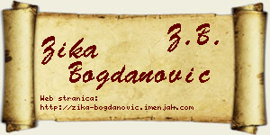 Žika Bogdanović vizit kartica